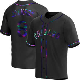 Men's Bo Jackson Chicago Black Holographic Replica Alternate Baseball Jersey (Unsigned No Brands/Logos)