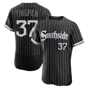 Men's Bobby Thigpen Chicago Black Authentic 2021 City Connect Baseball Jersey (Unsigned No Brands/Logos)