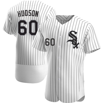Men's Bryan Hudson Chicago White Authentic Home Baseball Jersey (Unsigned No Brands/Logos)