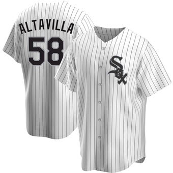 Men's Dan Altavilla Chicago White Replica Home Baseball Jersey (Unsigned No Brands/Logos)