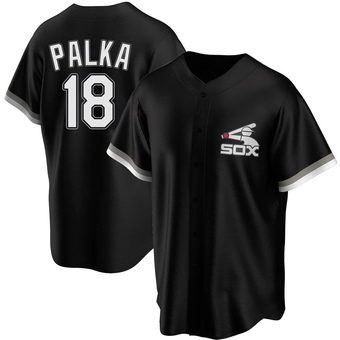 Men's Daniel Palka Chicago Black Replica Spring Training Baseball Jersey (Unsigned No Brands/Logos)
