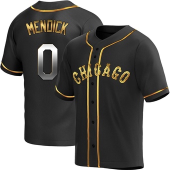 Men's Danny Mendick Chicago Black Golden Replica Alternate Baseball Jersey (Unsigned No Brands/Logos)