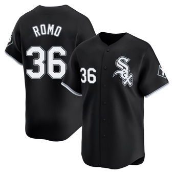 Men's Drew Romo Chicago Black Limited Alternate Baseball Jersey (Unsigned No Brands/Logos)
