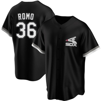Men's Drew Romo Chicago Black Replica Spring Training Baseball Jersey (Unsigned No Brands/Logos)