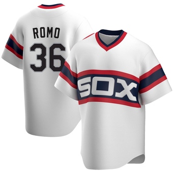 Men's Drew Romo Chicago White Replica Cooperstown Collection Baseball Jersey (Unsigned No Brands/Logos)