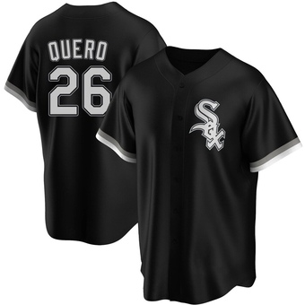 Men's Edgar Quero Chicago Black Replica Alternate Baseball Jersey (Unsigned No Brands/Logos)