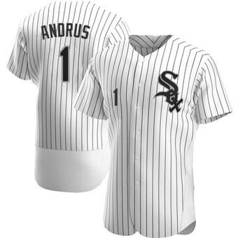 Men's Elvis Andrus Chicago White Authentic Home Baseball Jersey (Unsigned No Brands/Logos)