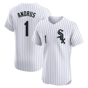 Men's Elvis Andrus Chicago White Elite Home Baseball Jersey (Unsigned No Brands/Logos)