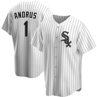 Men's Elvis Andrus Chicago White Replica Home Baseball Jersey (Unsigned No Brands/Logos)