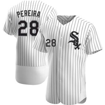Men's Everson Pereira Chicago White Authentic Home Baseball Jersey (Unsigned No Brands/Logos)