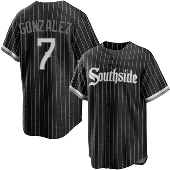 Men's Jacob Gonzalez Chicago Black Replica 2021 City Connect Baseball Jersey (Unsigned No Brands/Logos)