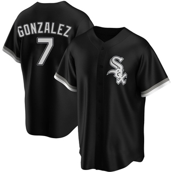 Men's Jacob Gonzalez Chicago Black Replica Alternate Baseball Jersey (Unsigned No Brands/Logos)
