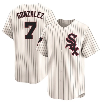 Men's Jacob Gonzalez Chicago Cream Limited Throwback Cooperstown Baseball Jersey (Unsigned No Brands/Logos)