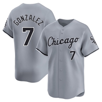 Men's Jacob Gonzalez Chicago Gray Limited Road Baseball Jersey (Unsigned No Brands/Logos)