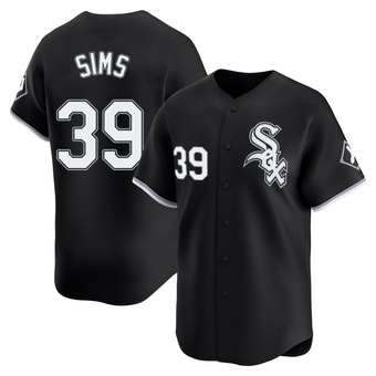 Men's Lucas Sims Chicago Black Limited Alternate Baseball Jersey (Unsigned No Brands/Logos)
