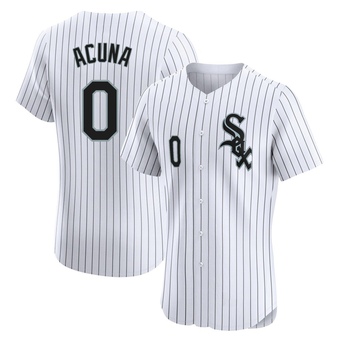Men's Luisangel Acuna Chicago White Elite Home Baseball Jersey (Unsigned No Brands/Logos)