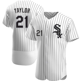 Men's Michael Taylor Chicago White Authentic Home Baseball Jersey (Unsigned No Brands/Logos)