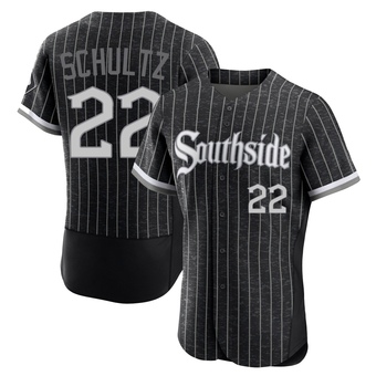 Men's Noah Schultz Chicago Black Authentic 2021 City Connect Baseball Jersey (Unsigned No Brands/Logos)
