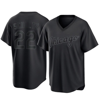 Men's Noah Schultz Chicago Black Replica Pitch Fashion Baseball Jersey (Unsigned No Brands/Logos)