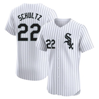 Men's Noah Schultz Chicago White Elite Home Baseball Jersey (Unsigned No Brands/Logos)