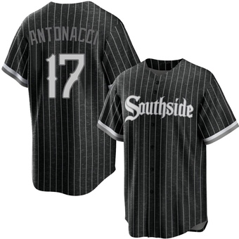 Men's Sam Antonacci Chicago Black Replica 2021 City Connect Baseball Jersey (Unsigned No Brands/Logos)