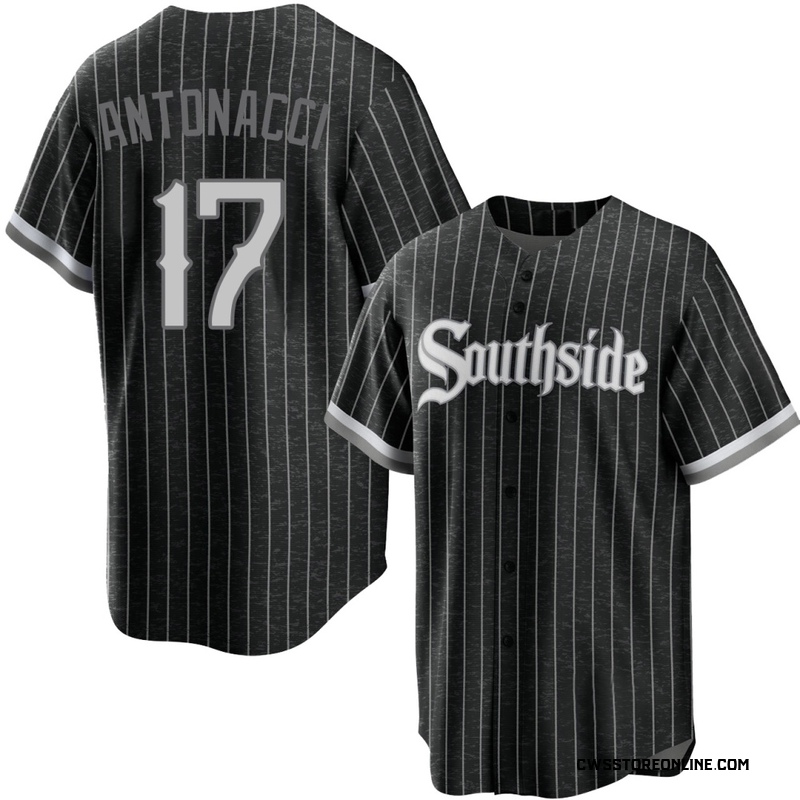 Men's Sam Antonacci Chicago Black Replica 2021 City Connect Baseball Jersey (Unsigned No Brands/Logos)