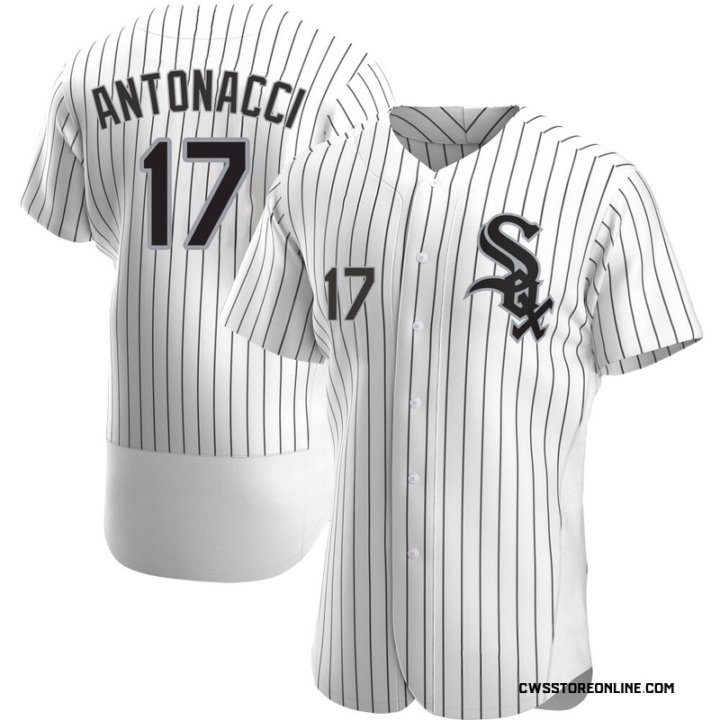 Men's Sam Antonacci Chicago White Authentic Home Baseball Jersey (Unsigned No Brands/Logos)
