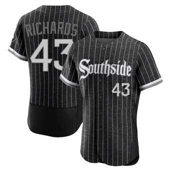 Men's Trevor Richards Chicago Black Authentic 2021 City Connect Baseball Jersey (Unsigned No Brands/Logos)