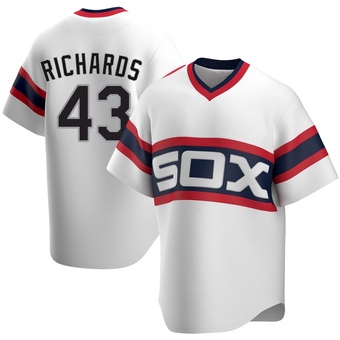 Men's Trevor Richards Chicago White Replica Cooperstown Collection Baseball Jersey (Unsigned No Brands/Logos)