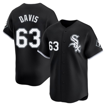 Men's Tyler Davis Chicago Black Limited Alternate Baseball Jersey (Unsigned No Brands/Logos)
