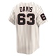 Men's Tyler Davis Chicago Cream Limited Throwback Cooperstown Baseball Jersey (Unsigned No Brands/Logos)