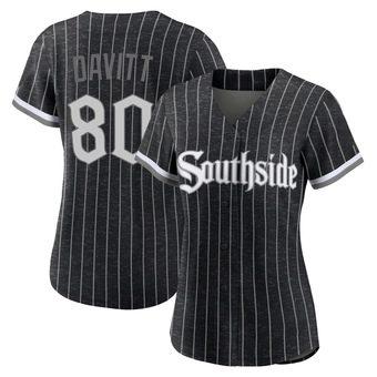 Women's Duncan Davitt Chicago Black Authentic 2021 City Connect Baseball Jersey (Unsigned No Brands/Logos)