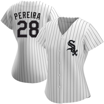 Women's Everson Pereira Chicago White Authentic Home Baseball Jersey (Unsigned No Brands/Logos)