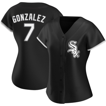 Women's Jacob Gonzalez Chicago Black Replica Alternate Baseball Jersey (Unsigned No Brands/Logos)