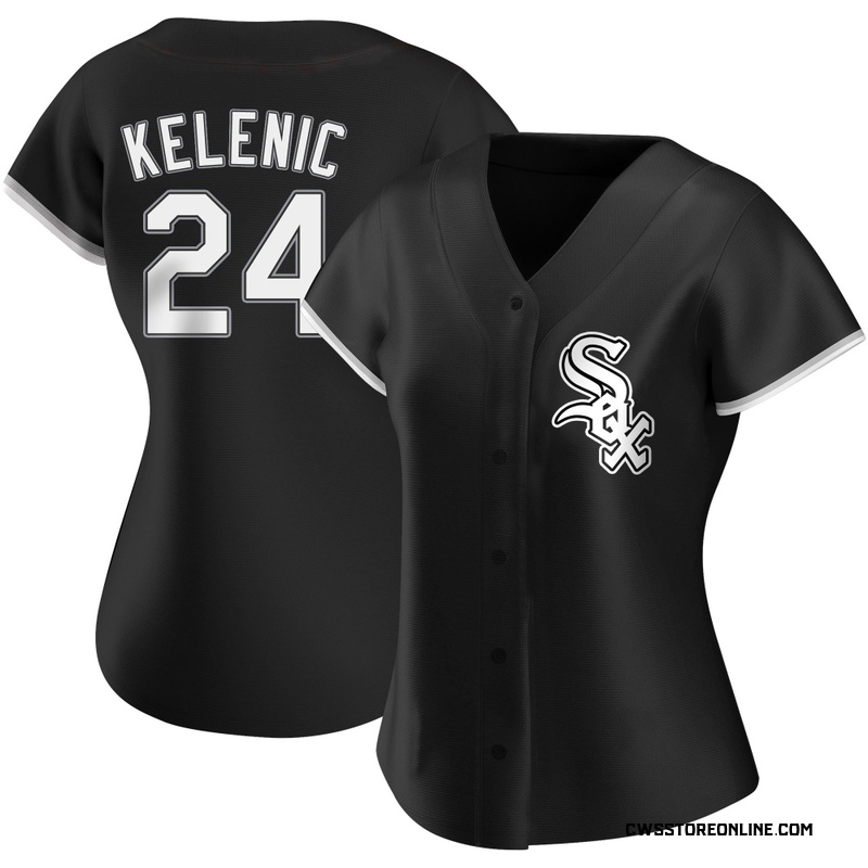 Women's Jarred Kelenic Chicago Black Authentic Alternate Baseball Jersey (Unsigned No Brands/Logos)