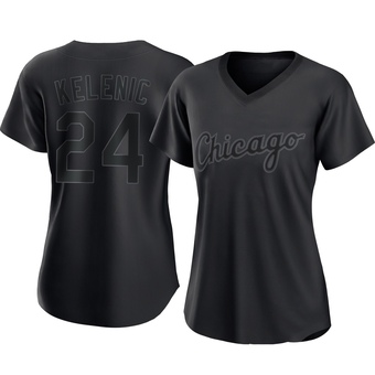 Women's Jarred Kelenic Chicago Black Replica Pitch Fashion Baseball Jersey (Unsigned No Brands/Logos)