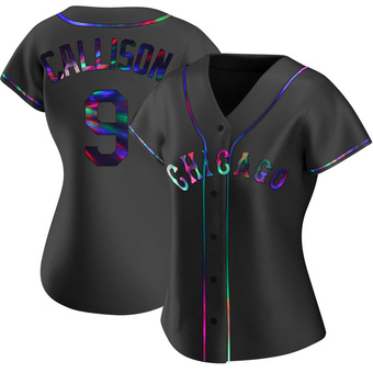 Women's Johnny Callison Chicago Black Holographic Replica Alternate Baseball Jersey (Unsigned No Brands/Logos)
