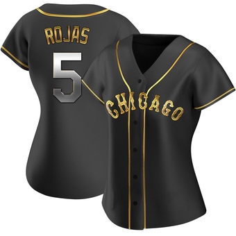 Women's Josh Rojas Chicago Black Golden Replica Alternate Baseball Jersey (Unsigned No Brands/Logos)