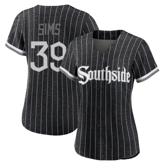 Women's Lucas Sims Chicago Black Authentic 2021 City Connect Baseball Jersey (Unsigned No Brands/Logos)