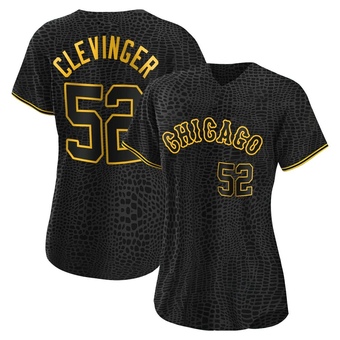 Women's Mike Clevinger Chicago Black Authentic Snake Skin City Baseball Jersey (Unsigned No Brands/Logos)