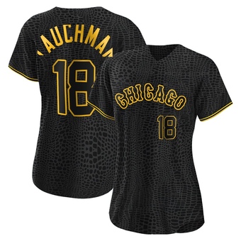 Women's Mike Tauchman Chicago Black Replica Snake Skin City Baseball Jersey (Unsigned No Brands/Logos)