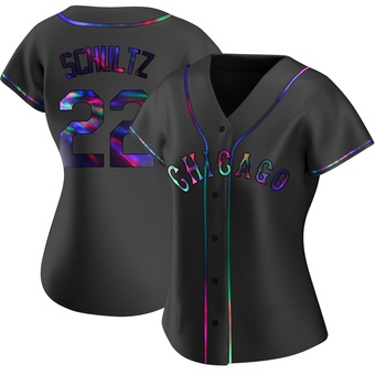 Women's Noah Schultz Chicago Black Holographic Replica Alternate Baseball Jersey (Unsigned No Brands/Logos)