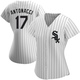 Women's Sam Antonacci Chicago White Authentic Home Baseball Jersey (Unsigned No Brands/Logos)