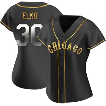 Women's Tim Elko Chicago Black Golden Replica Alternate Baseball Jersey (Unsigned No Brands/Logos)