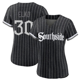 Women's Tim Elko Chicago Black Replica 2021 City Connect Baseball Jersey (Unsigned No Brands/Logos)