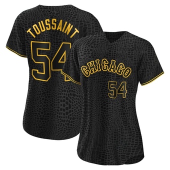 Women's Touki Toussaint Chicago Black Replica Snake Skin City Baseball Jersey (Unsigned No Brands/Logos)