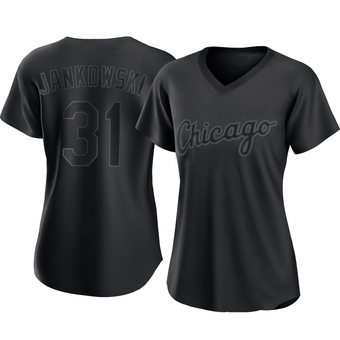 Women's Travis Jankowski Chicago Black Authentic Pitch Fashion Baseball Jersey (Unsigned No Brands/Logos)