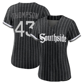 Women's Trayce Thompson Chicago Black Replica 2021 City Connect Baseball Jersey (Unsigned No Brands/Logos)