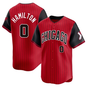 Youth Billy Hamilton Chicago Red/Black Limited 2025 City Connect Baseball Jersey (Unsigned No Brands/Logos)