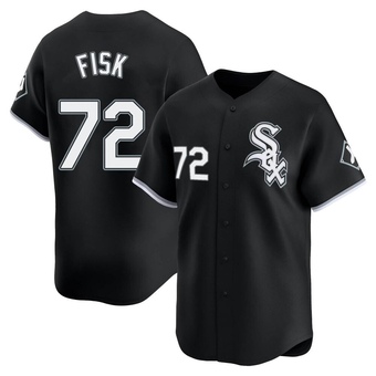 Youth Carlton Fisk Chicago Black Limited Alternate Baseball Jersey (Unsigned No Brands/Logos)